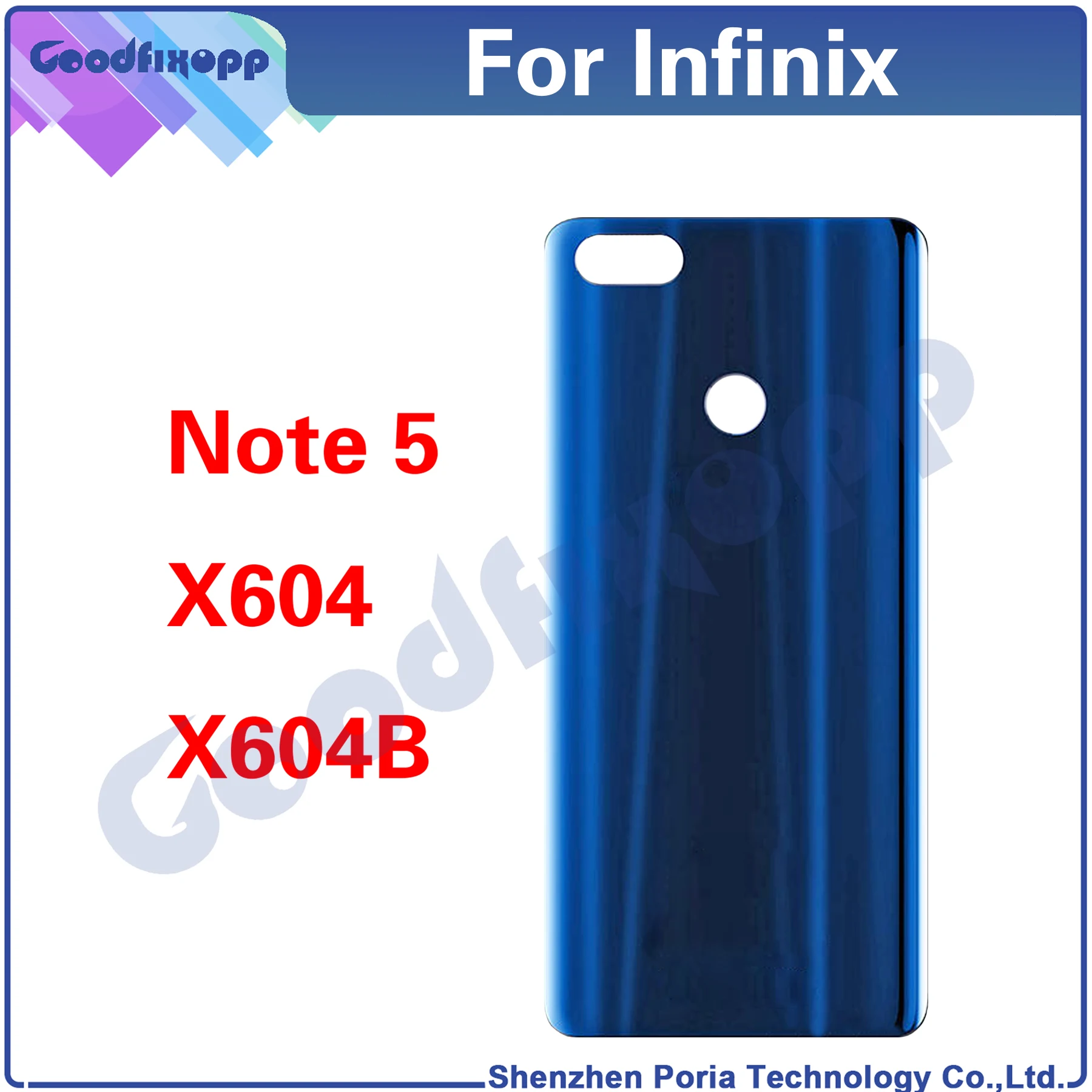 

10PCS For Infinix Note 5 X604 X604B Note5 Rear Case Battery Back Cover Door Housing Repair Parts Replacement