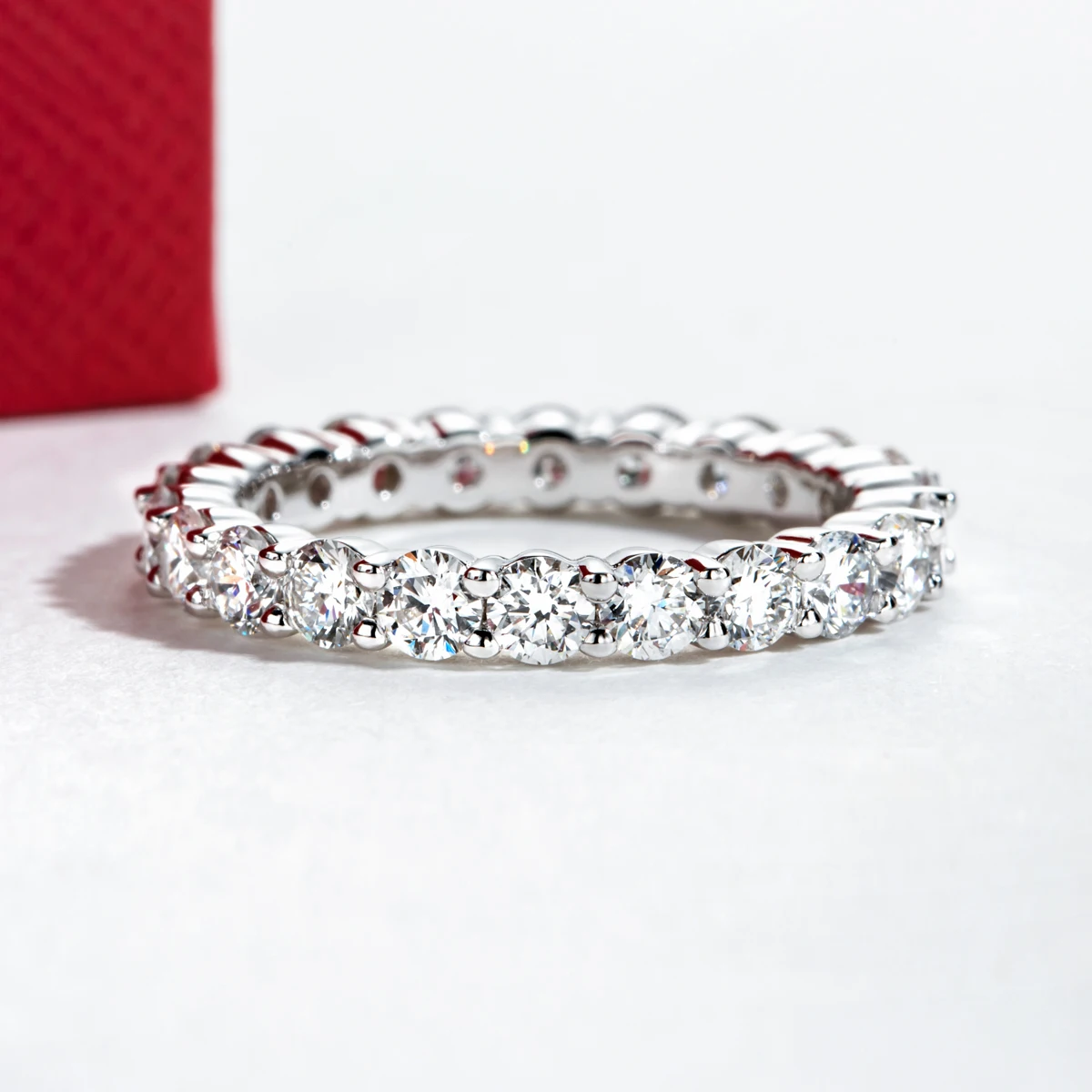 Wedding Band Grown Diamond Eternity with IGI Certificate