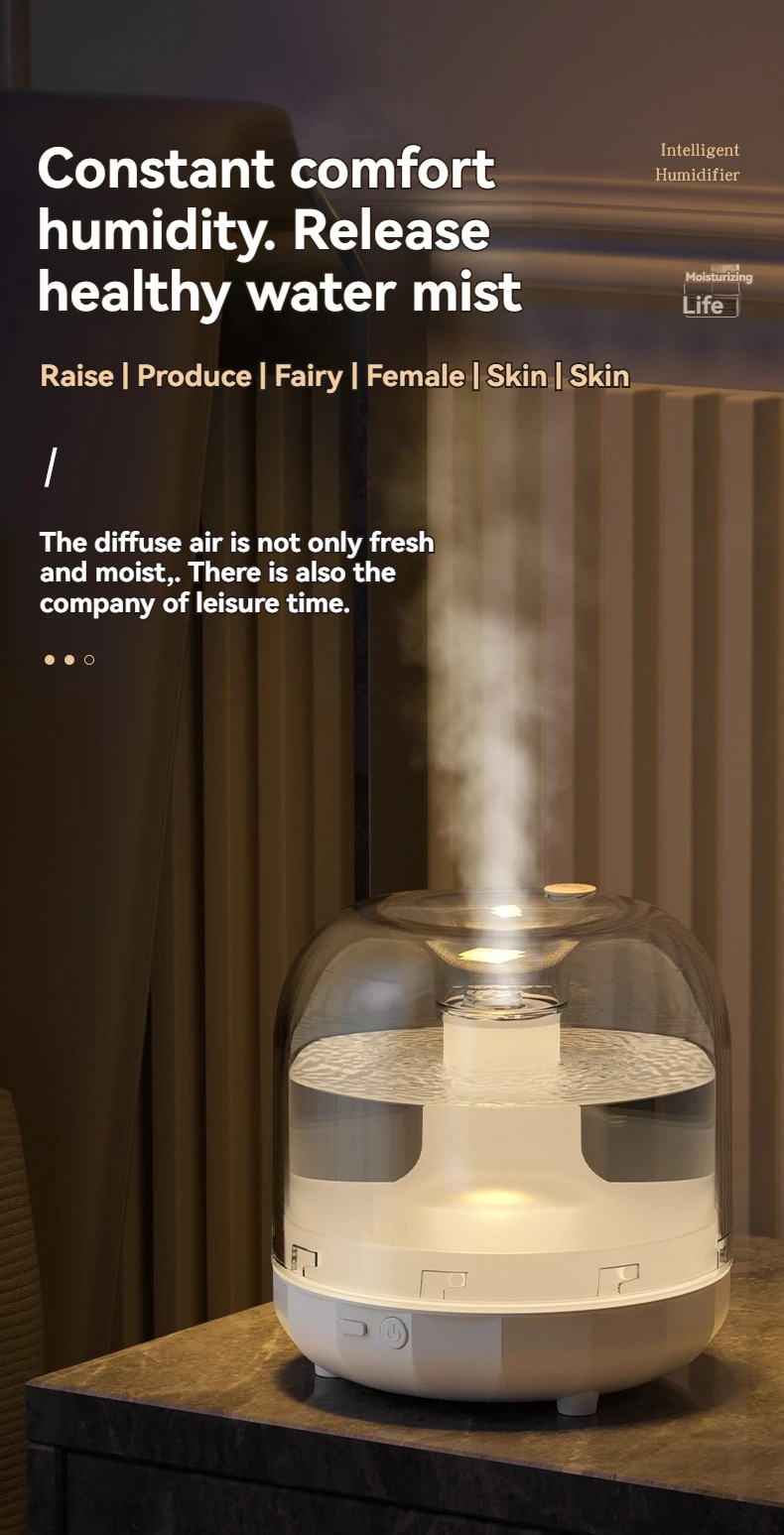 Description Picture 6 of item500ml Smart Humidifier Large Mist Output Auto Shutoff Warm Night Light Air Purification Quiet Operation for Home Office Nursery