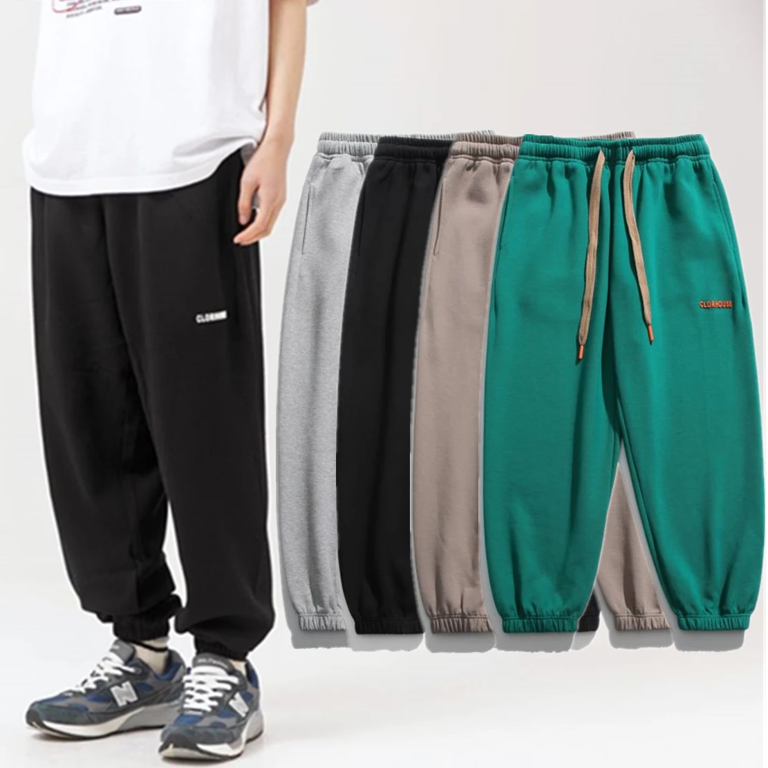 

Dave&Di 2023 Japanese Style Vintage Trousers Women Loose Jogger Pants Fashion Knitted Man Lovers Couple Pants S-XXL