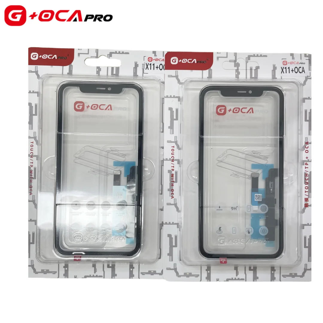 5Pcs G+OCA PRO For iPhone X Xs Max 11 12 13 Pro 11Pro Max Xr Touch Screen Glass With OCA Screen Digitizer Outer Panel Replace