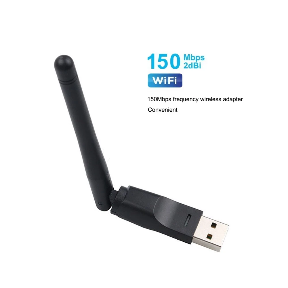 150Mbps 미니 USB WiFi 어댑터 2.4GHz 무선 네트워크 카드 802.11 b/g/n WiFi 수신기 셋톱박스용 LAN 동글 RTL8188