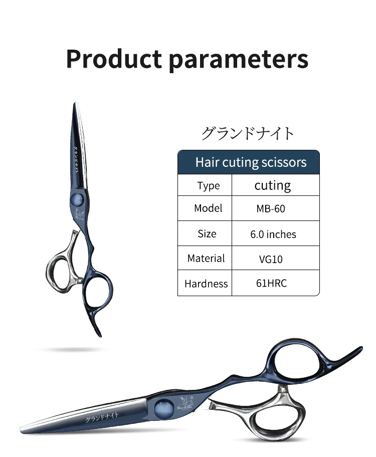 Blaue Titanbeschichtung Friseursalon 6,0 Zoll Professionelle Friseurschere Schere Haarschneideschere – Detail 10