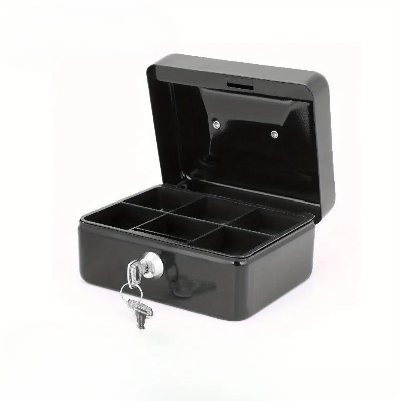 Cash Box Metal With Money Tray and Lock