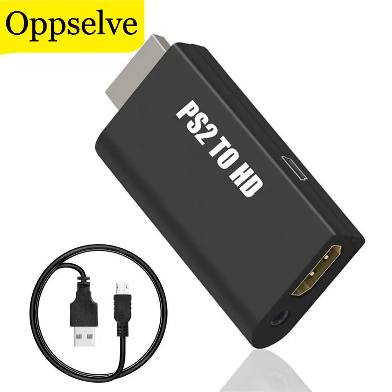 

Portable PS2 To HDMI-compatible Audio Video Converter Adapter With 3.5mm Audio Output HDTV Adapter Display Connector Accessories