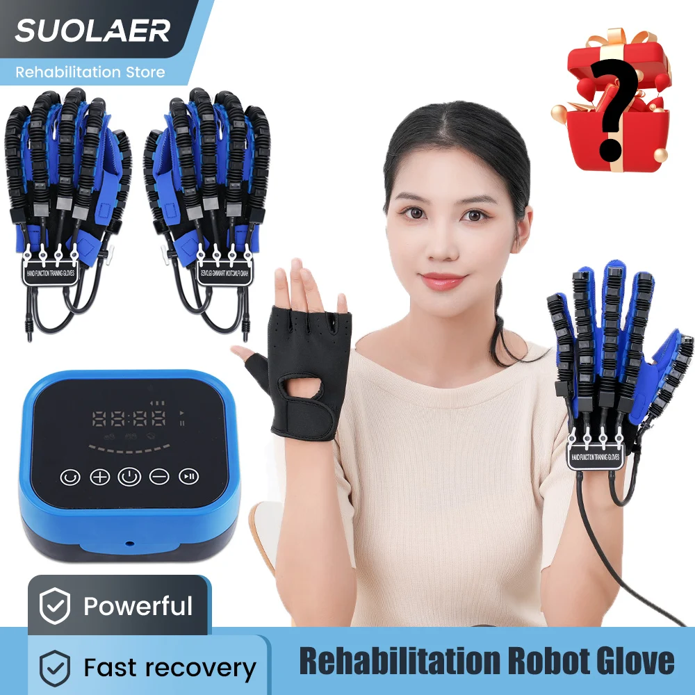 New Version Of Rehabilitation Robot Gloves, Hand Dysfunction Patient Training Device Stroke Hemiplegia, Finger Exerciser Hand Strengthener Finger Orthosis For Relief Cramps
