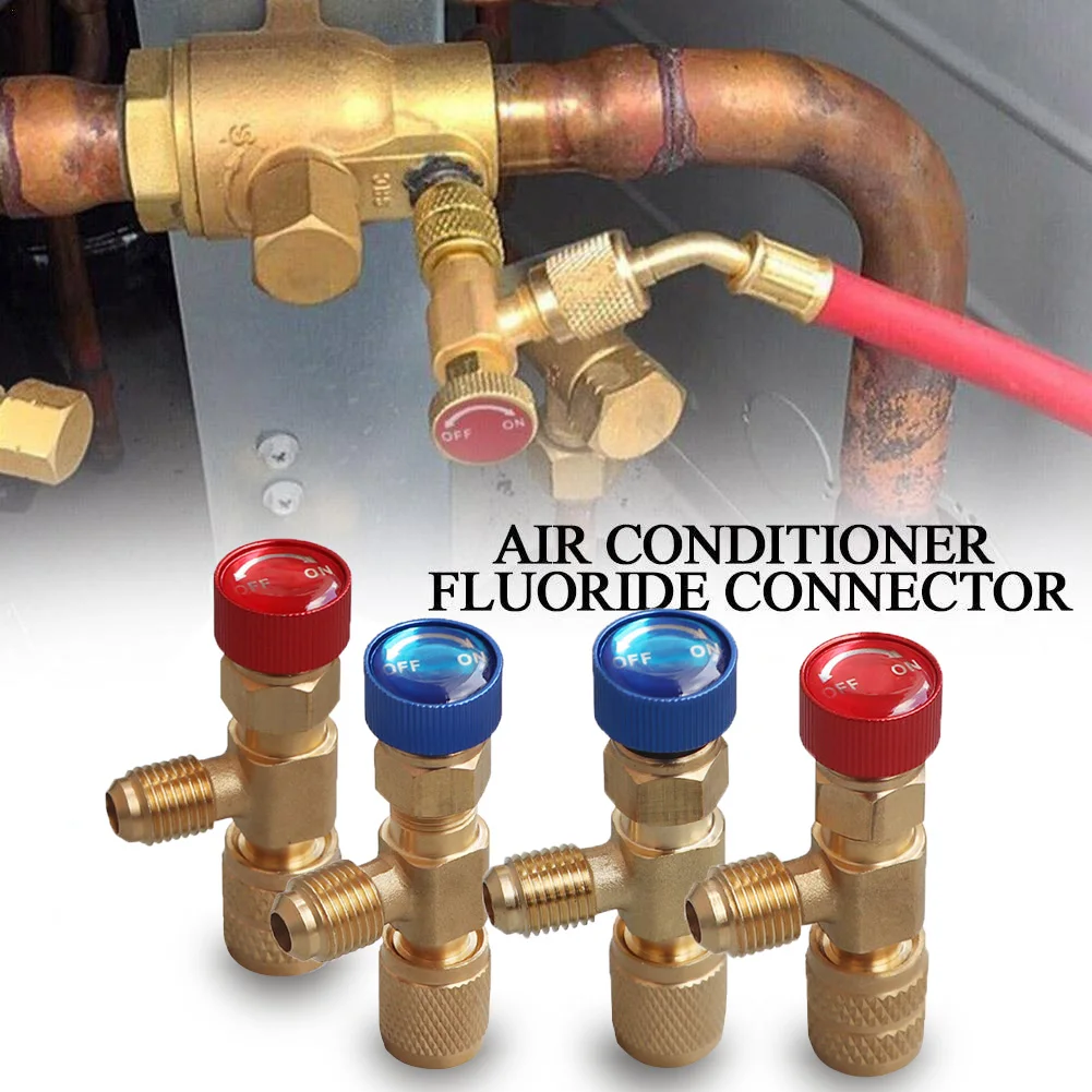 Refrigeração Carregamento Válvula de Segurança ar Condicionado Refrigerante Adaptador Líquido Mão Ferramenta Peças R410a R22 Pcs Pcs 1pc