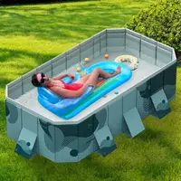 Piscine pliante non gonflable, installation facile, piscine familiale en PVC épaissi, jouet d'extérieur 1