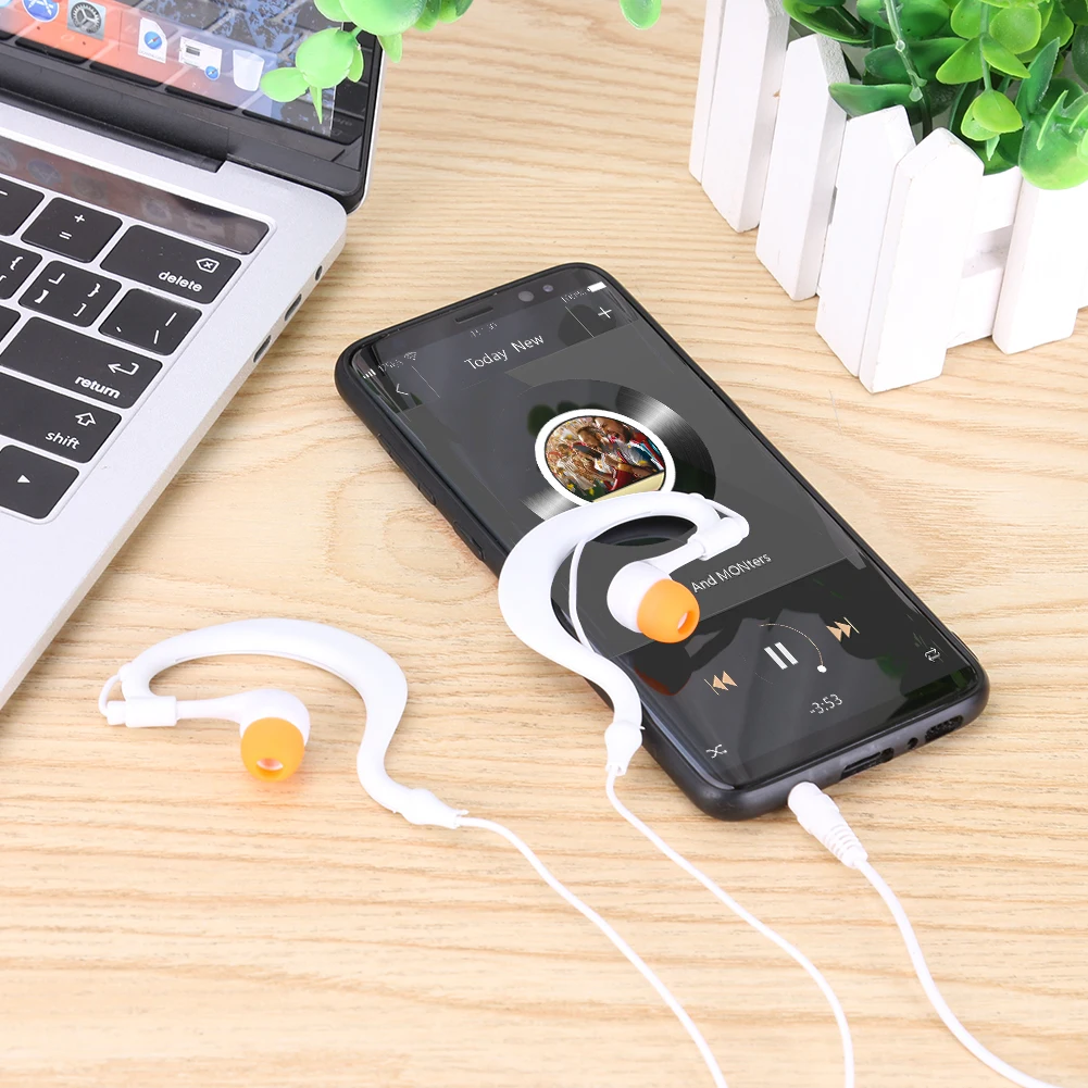 Swimming Earphone IPX8 Waterproof Phone MP3 Player Headphone for Diving Ear-clip Type 3.5mm Sports Headset Wired Music Earbuds 4