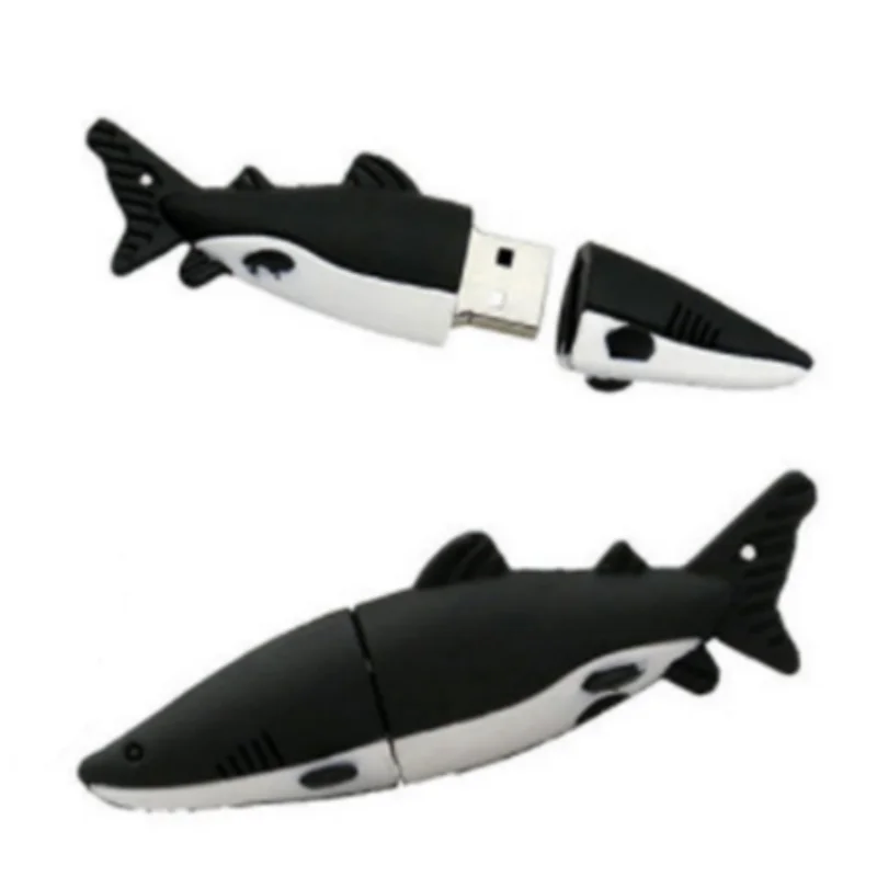 New 128GB High Speed USB Flash Drive Shark Cartoon Pen Drive 256GB 512GB 64GB 32GB 16GB 8GB 4GB The best gift Pendrive цена и фото