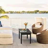 Coffee Table Rectangle,Patio Coffee Tables for Outside,with Slatted Tabletop for Deck, Garden, Balcony, Indoor or Outdoor Use 2