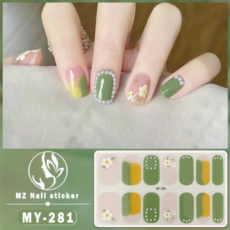 Waterproof 3D Rhinestone Nail Art Stickers - Sweet Self-Adhesive Manicure Decoration