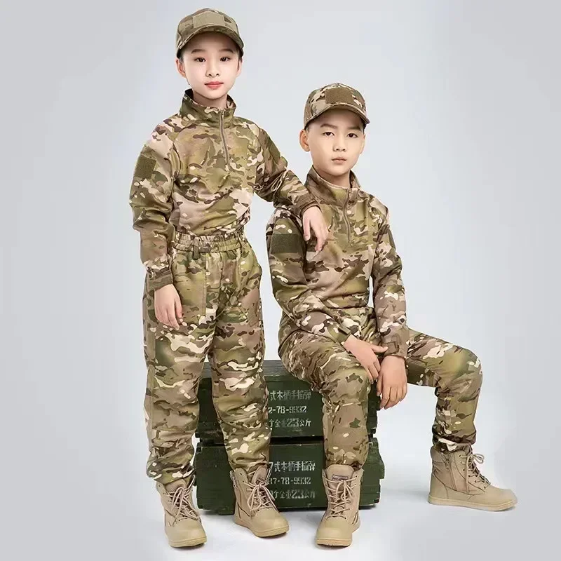 

Sleeve Camp Military Summer Development Student Camouflage Suit Outdoor Long Training Children School Uniform Breathable