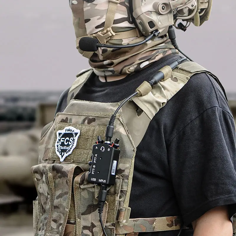 MPU5 双方向無線通信用デュアル PTT フルメタル CNC タクティカル