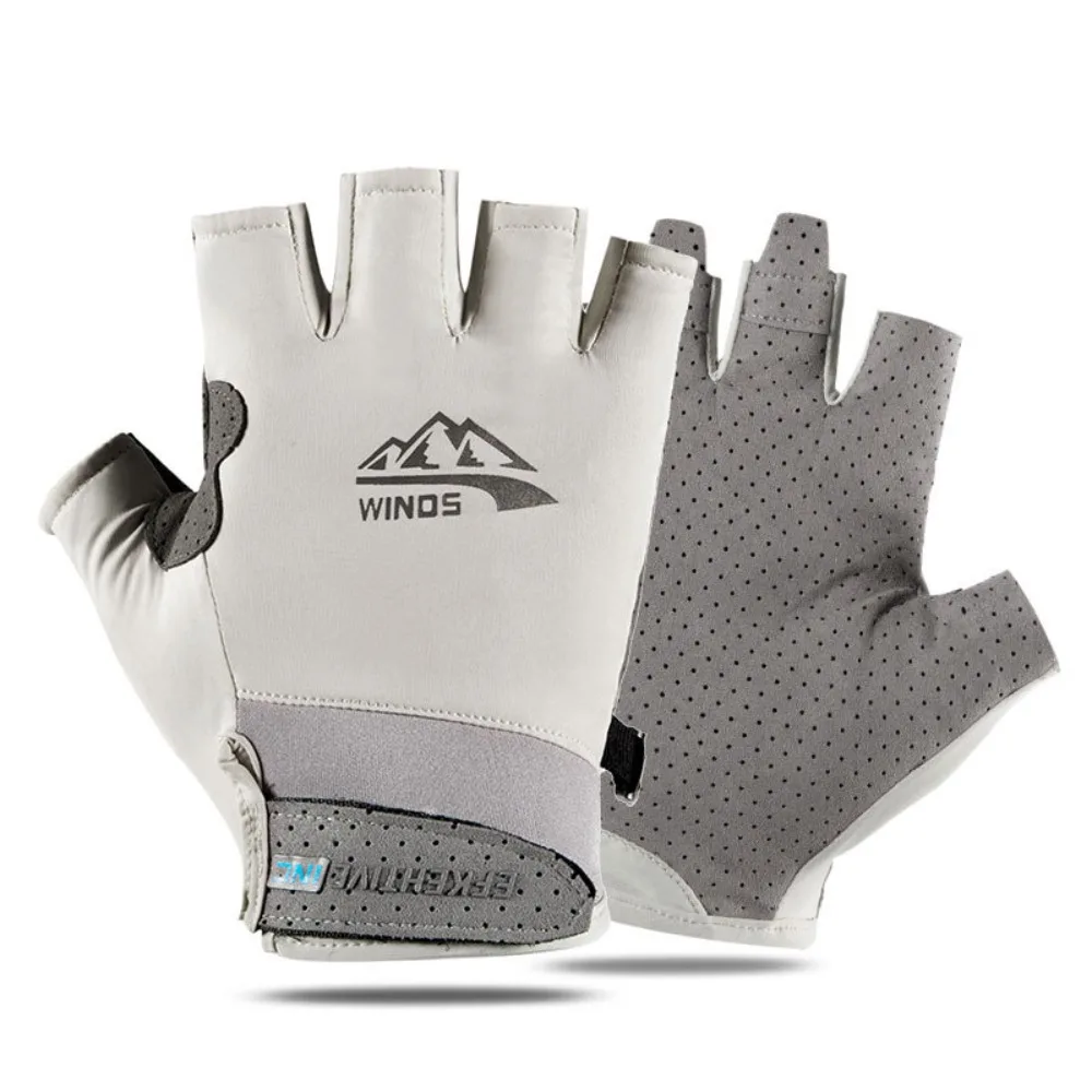 Fingerless Fishing Gloves Anti-uv Half Finger Fishing Gloves Summer Outdoor Sports Riding Driving Gloves Sunscreen Breathable Fitness