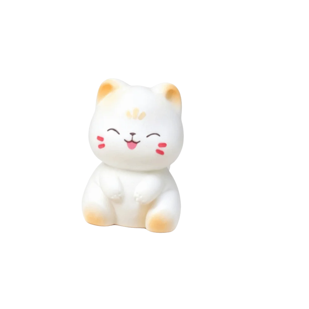 Charming DIY Cartoon Cat Resin Figurine - Kawaii Animal Home Decor Ornament