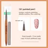 Nail Brush Customized Color Logo Liner UV Gel Sandalwood Nail Art Brushes with Nylon Bristles and Wood Handle Nail Supplies 6