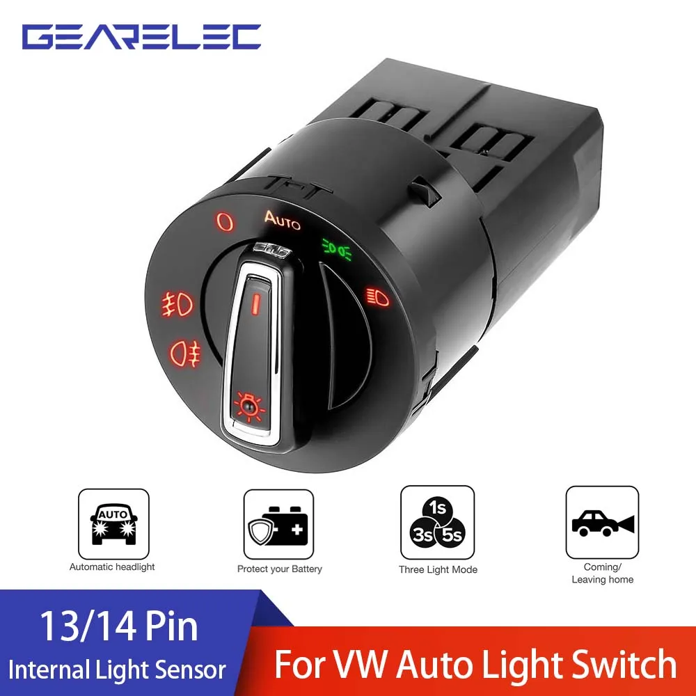 For Vw Auto Headlight Head Lamp Switch Light Sensor Module Upgrade For