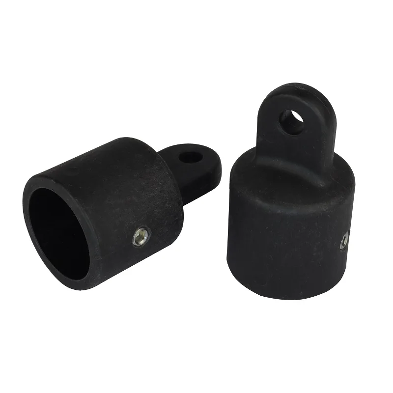 Black Nylon Top Cap High Strength 22MM 25MM Marine Bimini Tops Plastic Bimini Fittings For Yacht Boat 2PCS Bimini Top Fittings
