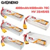 70C 3S-11.4V 4S-15.2V 6S-22.8V GNB 4000mAh 4500mAh HV Lipo Battery For FPV Drone RC Quadcopter Helicopter Car Boat UAV XT60/XT90 1