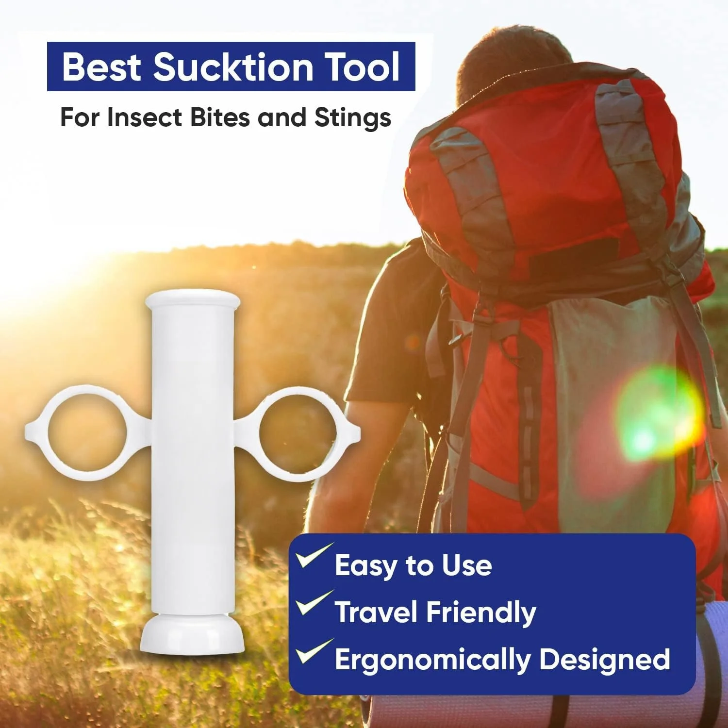 Bug Bite Suction Tool Venom Extractor for Outdoor Relief First Aid for Camping Hiking & Backpacking Reduce Itch & Swell
