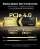 ORICO OG7000 1 تيرابايت 2 تيرابايت PCIe Gen4 NVMe SSD، ما يصل إلى 7400 ميجابايت/ثانية، حل حراري من الجرافين، مثالي لتحرير الفيديو 4K ثلاثي الأبعاد لجهاز PS5