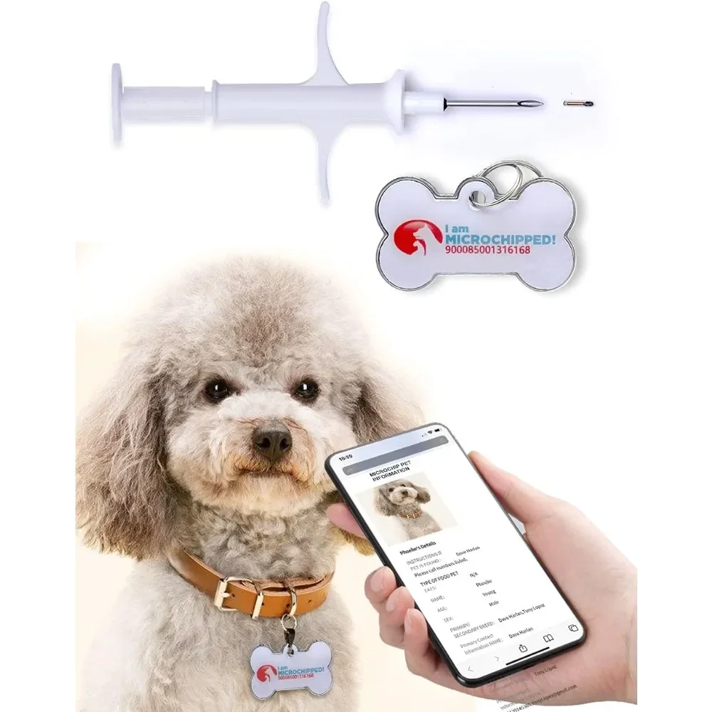 Pet Microchip Implant Kit with Smart ID Tag