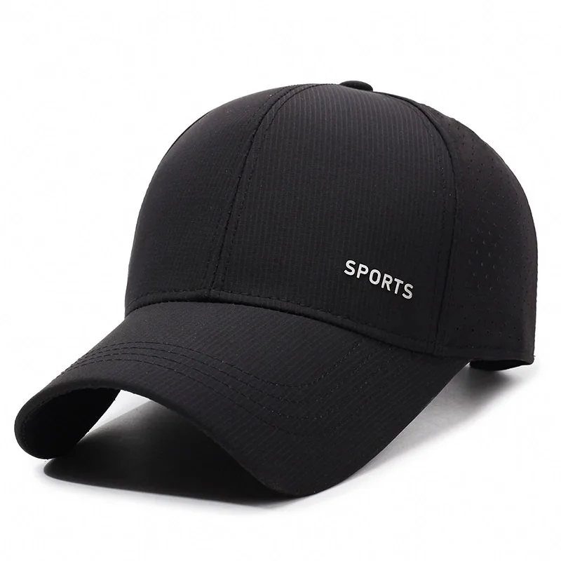 Hot Sale Men's Solid Color Sports Mesh Dad Hat Outdoor Sunscreen Fishing Cap Breathable Leisure Baseball Cap For Dad