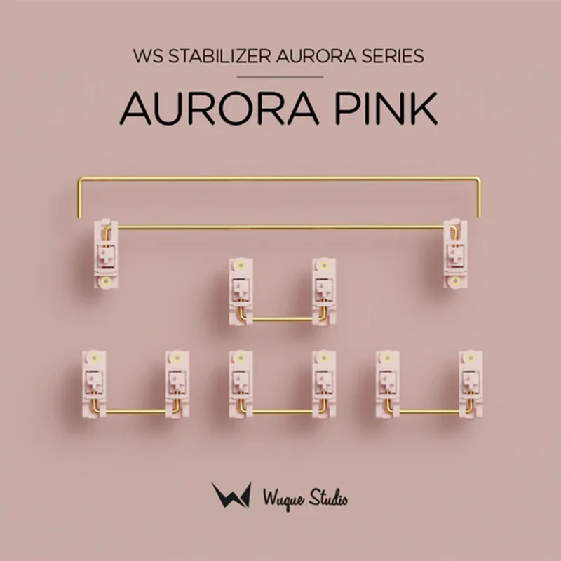 Wuquestudio ws Stabs Aurora Série Rosa Pcb Montagem Parafuso em Estabilizadores de Teclado - Imagem 5