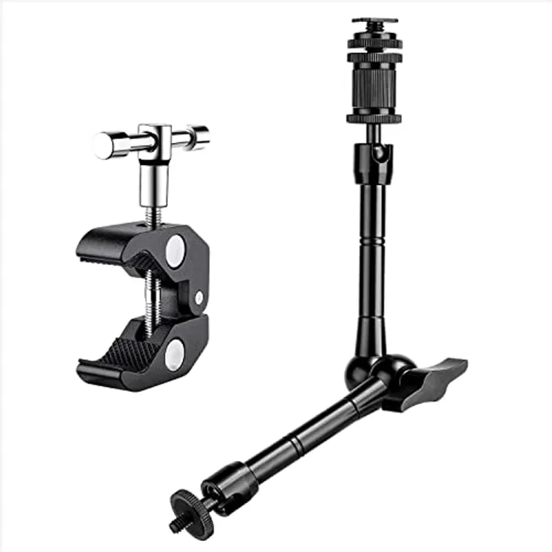 7 inch or 11 inch Articulating Magic Arm + Super Clamp for DSLR Rig Camera to LCD Monito, LED Video Light Camera Accessories