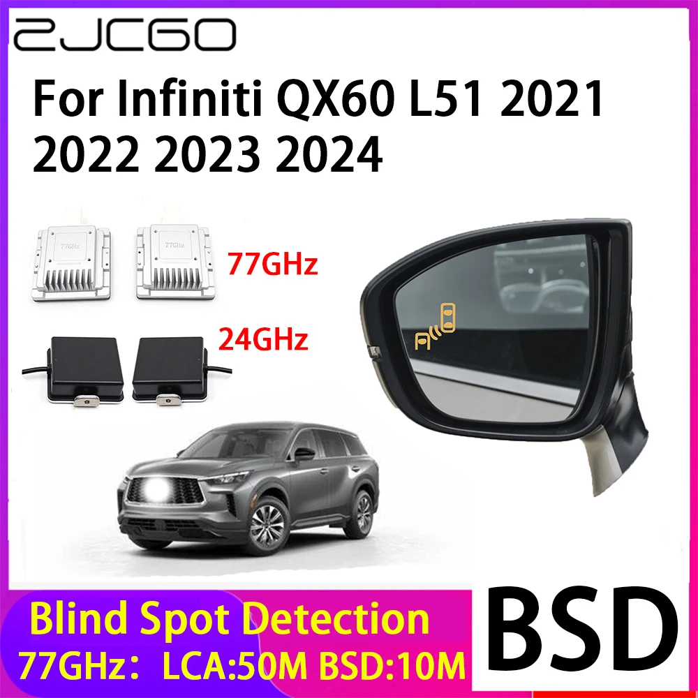 

ZJCGO Car Blind Spot Detection BSD Mirror Rear Radar Detection System for Infiniti QX60 L51 2021 2022 2023 2024
