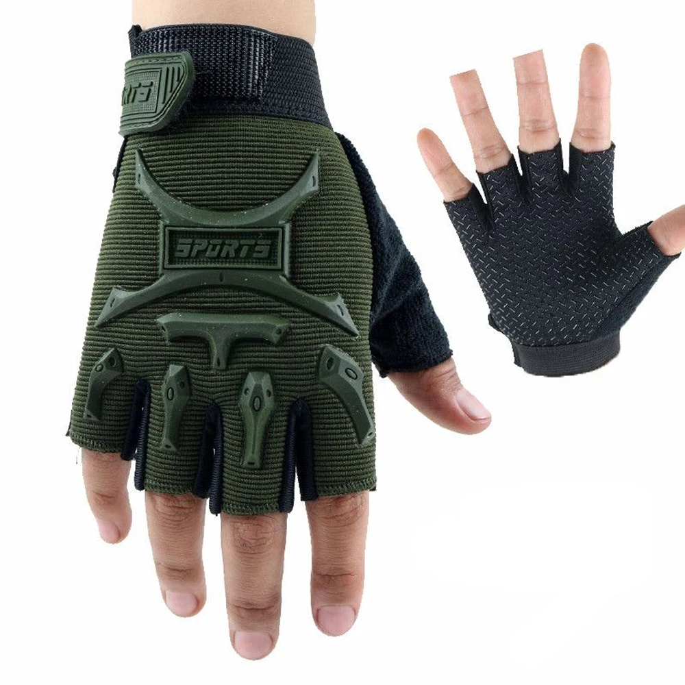 1 Pair Kids Sports Half Finger Gloves Boys Girls Cycling Gloves Non-Slip Kids Fishing for Cycling Camping Fishing Outdoor