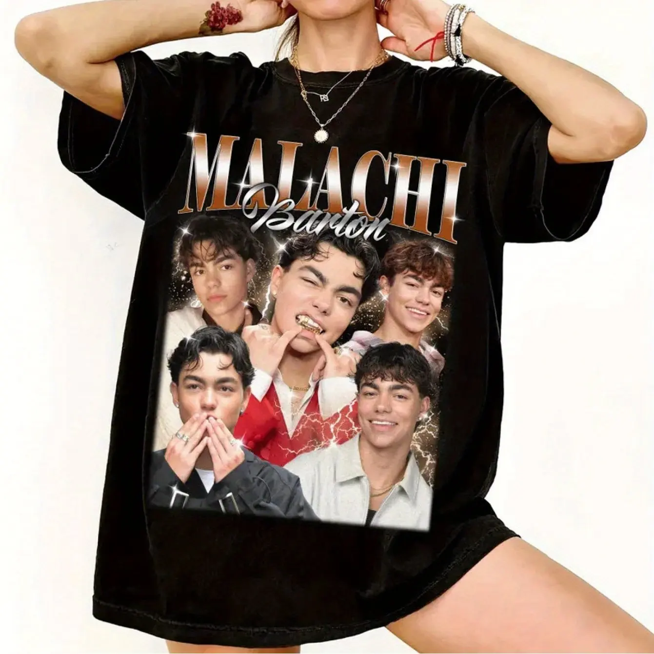 Malachi Barton Vintage T-Shirt im nostalgischen Stil, Malachi Barton-Shirt, ästhetisches Promi-Malachi Barton-Fan-Geschenk, ästhetische Kleidung