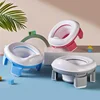 3 in 1 Travel Toilet Seat Foldable Children Potty with Bags Baby Pot Portable Silicone Baby Potty Training Toilet Seat for Kids 6