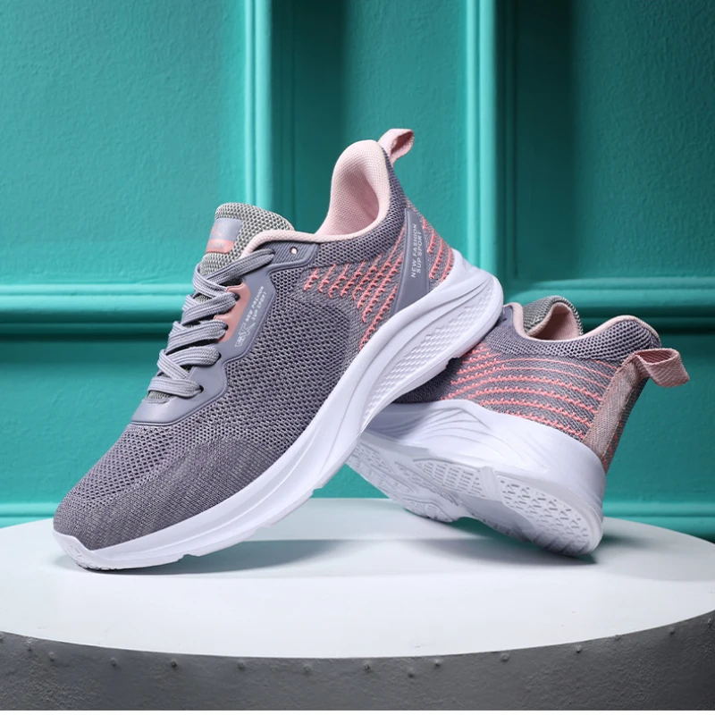 

2023 New Women's Sneakers Mesh Sports Shoes Breathable Athletic Running Shoes Super Light and Comfortable Plus Size Woman Shoes