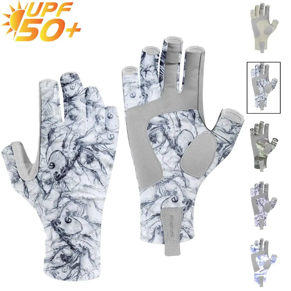 Fingerless Fishing Gloves UPF 50+ Sun Protection Easy Fishing Tackle