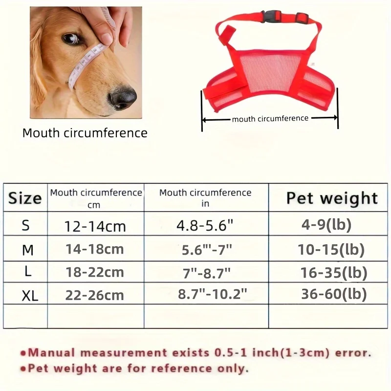 Breathable Dog Mouth Cover Mesh Anti Biting Barking Pet Muzzle Adjustable Straps Doggie Supplies