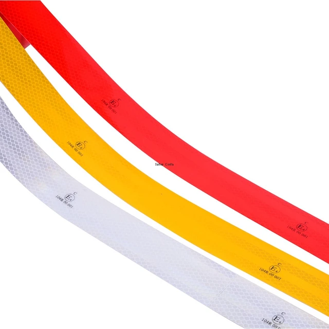 High Intensity Reflective Adhesive Tape - Red White Yellow