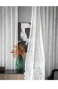Fanhua Nail Bead Yarn High Weight French Lace Jacquard Yarn Warp Knitted Curtains for Living Dining Room Bedroom 6