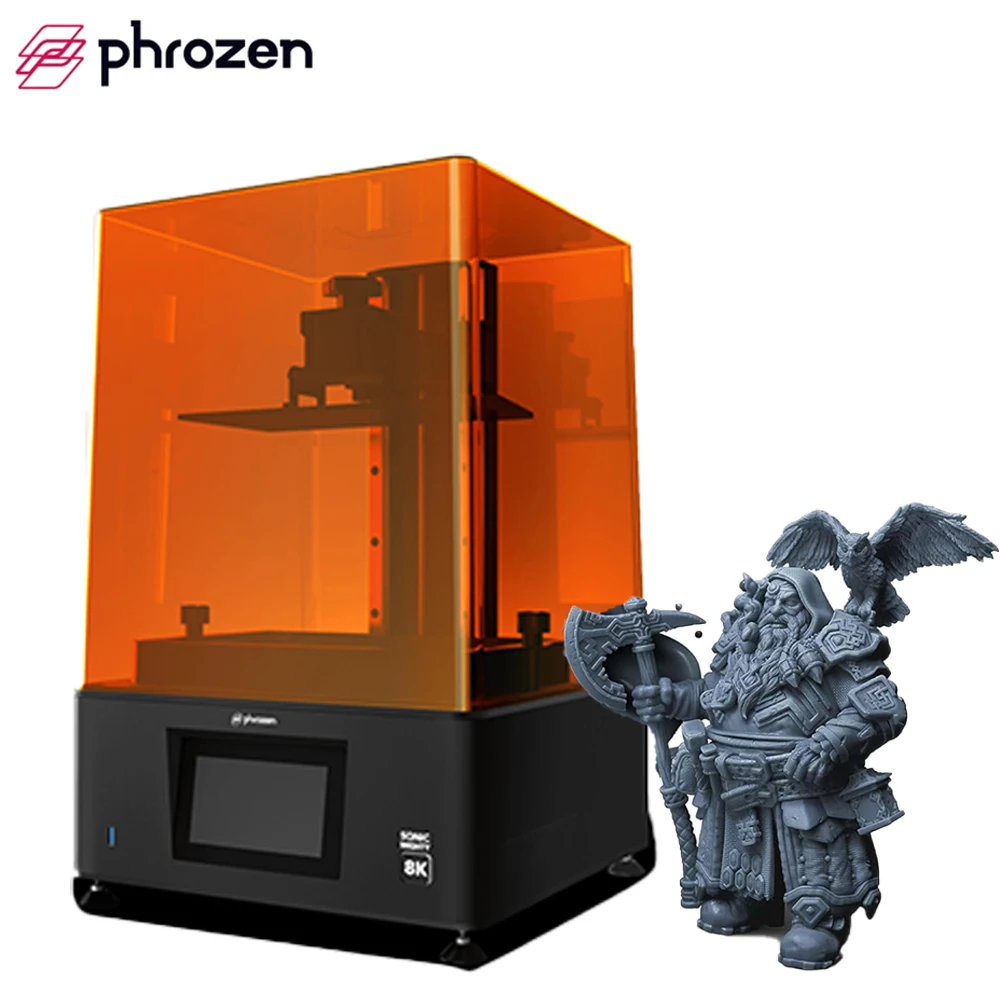 

Phrozen Sonic Mighty 8K LCD Resin 3D Printer Mono LCD Screen with Ultra-high 8K Resolution L21.8 x W12.3 x H23.5 Printing Volume