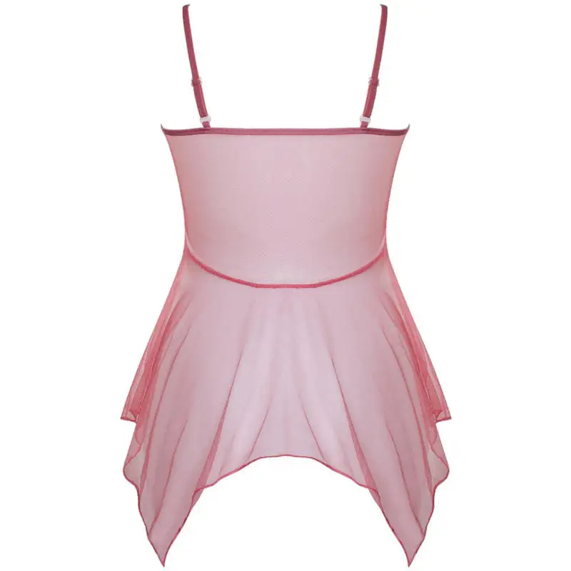 Transparent Sexy Lingerie Lady Silk Lace Sleeveless V Neck Nightdress Nightgown Short Sleepwear Sexy Clothing For Ladies