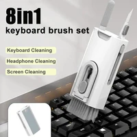 8 in 1 Computer Keyboard Cleaner Brush Kit Earphones Cleaning Pen For Headset Keyboard Cleaning Tools Cleaner Keycap Puller Kit 1