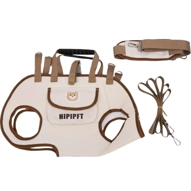 Borsa da trasporto portatile per animali domestici, cani e gatti, con clip per imbracatura, tracolla regolabile, per viaggi, escursioni e uso quotidiano - immagine 6
