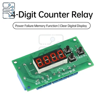 Modulo contatore display digitale a 4 cifre DC 12V 24V 0,36 pollici che elaborano controller di conteggio 0-9999 con uscita relè