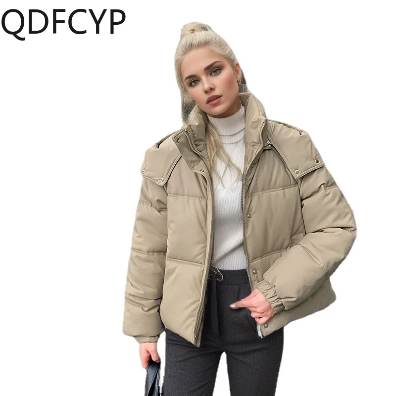 

Autumn Winter Women's Coat New Korean Version LooseThickened PU Jacket Simplicity Detachable Hat Casual Zipper Parka Female 2023