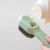 Multifunction Cleaning Shoe Brush Soft Automatic Liquid Shoe Brush Long Handle Clothes Soap Brush With Hook Clean Tool 4