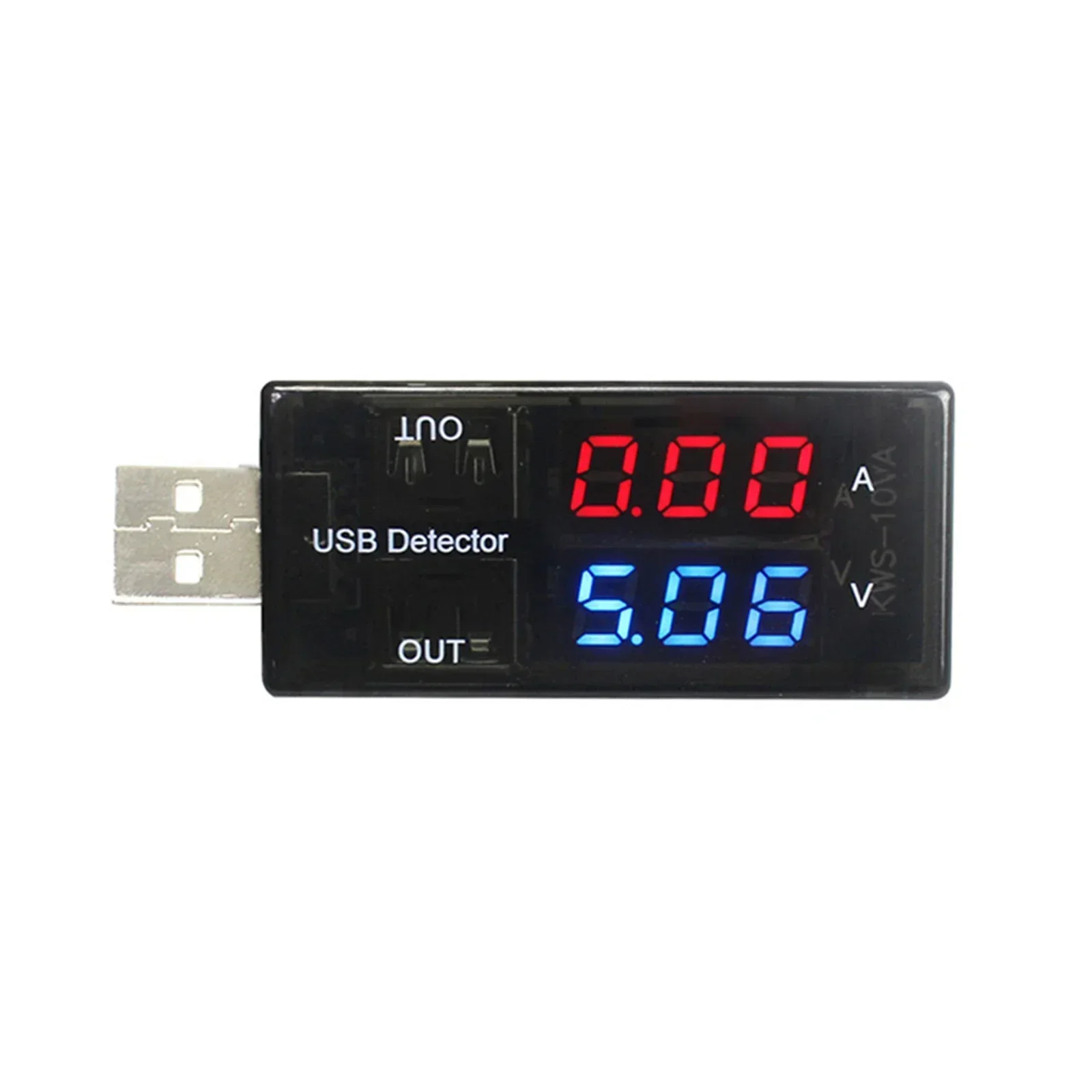 KWS 10VA USB Voltage Current Tester Digital Voltmeter Ammeter Meter Dual Meter Double Table Display Electrical Tools