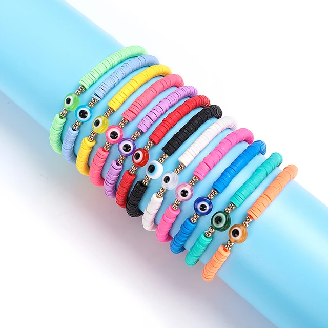 Evil Eye Heishi Bracelet