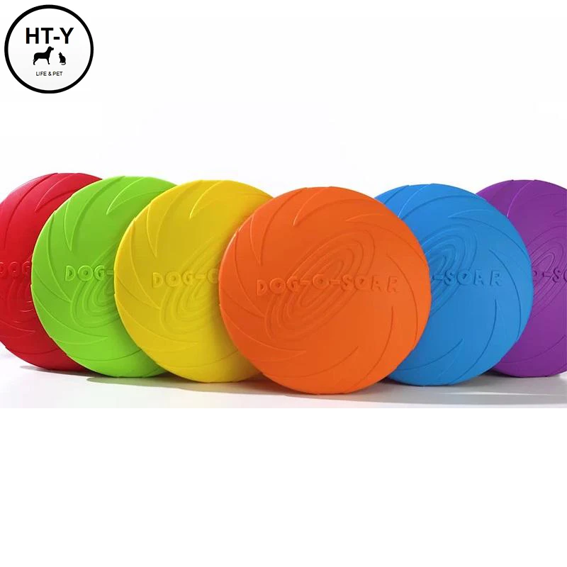 

2022 New Dog Flying Disc Soft Rubber Interactive Flying Disc Dog Toy For Small Large Dogs Floats In Water Frisby For Pets