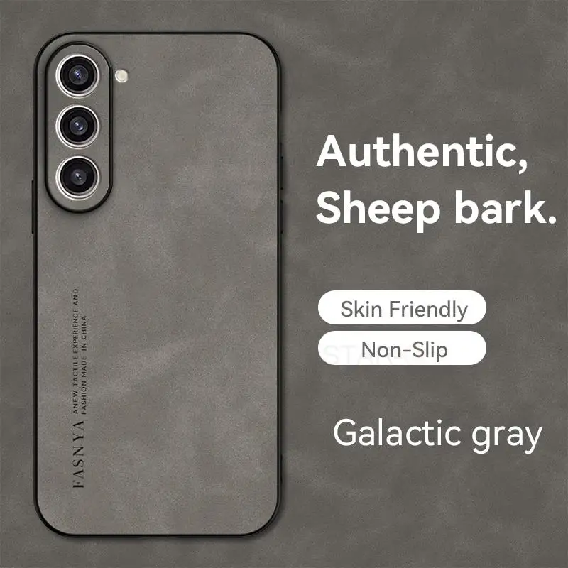 Luxury Sheepskin Leather Case - Retro Back Cover